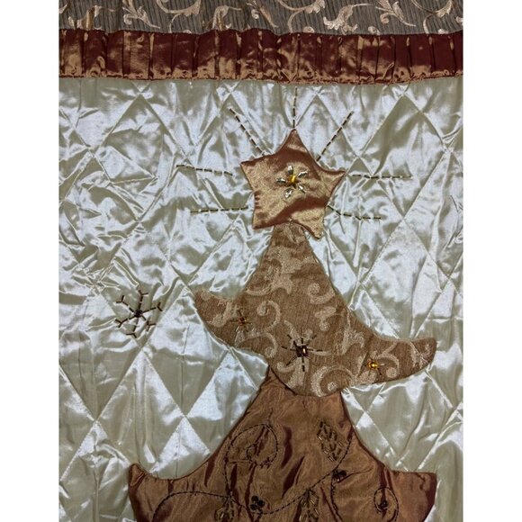 Cracker Barrel Season Of Glory Holiday Quilt Bejeweled Christmas Tree 60x50 - Picture 4 of 9